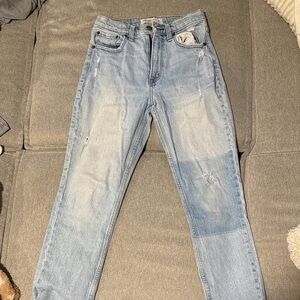 Light Blue Distressed Women's Jeans